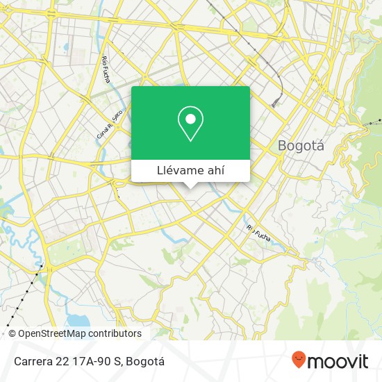 Mapa de Carrera 22 17A-90 S