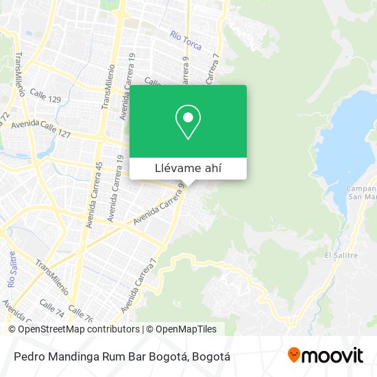 Mapa de Pedro Mandinga Rum Bar Bogotá