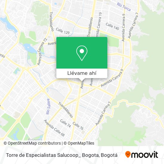 Mapa de Torre de Especialistas Salucoop_ Bogota