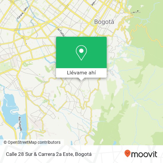 Mapa de Calle 28 Sur & Carrera 2a Este