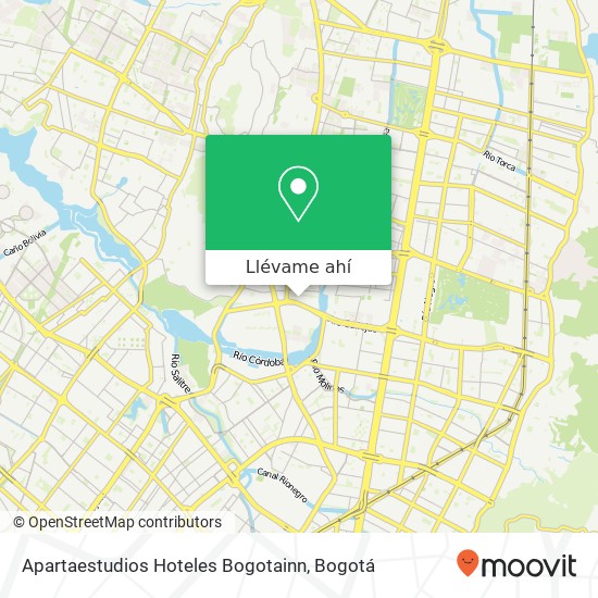 Mapa de Apartaestudios Hoteles Bogotainn