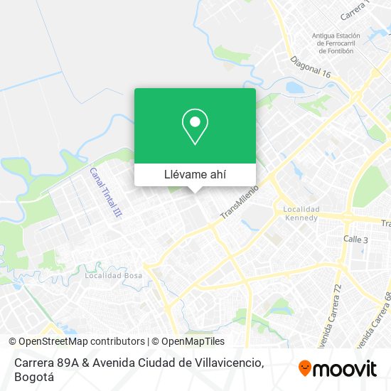 Mapa de Carrera 89A & Avenida Ciudad de Villavicencio