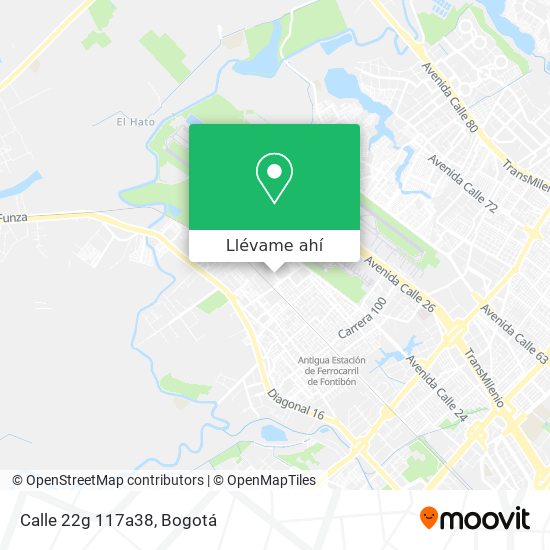 Mapa de Calle 22g 117a38