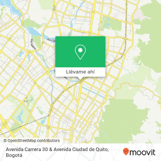 Mapa de Avenida Carrera 30 & Avenida Ciudad de Quito