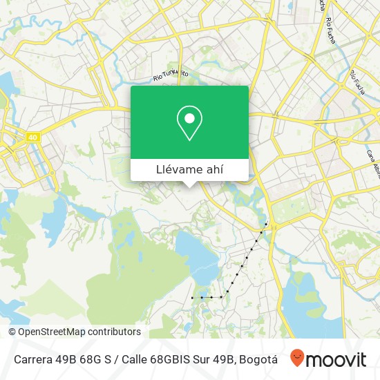 Mapa de Carrera 49B 68G S / Calle 68GBIS Sur 49B