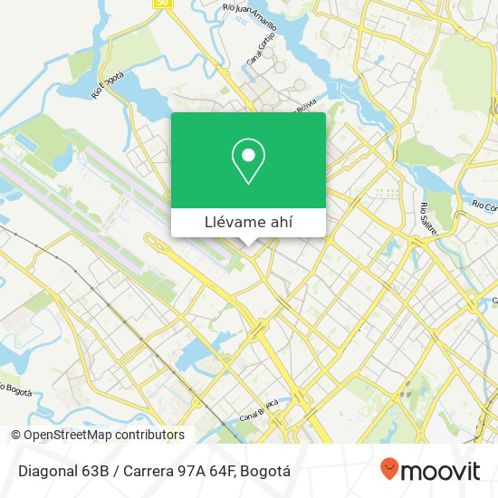 Mapa de Diagonal 63B / Carrera 97A 64F