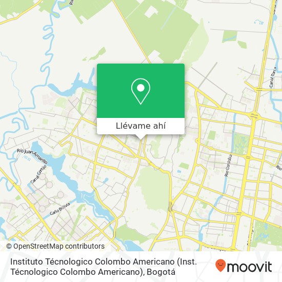 Mapa de Instituto Técnologico Colombo Americano