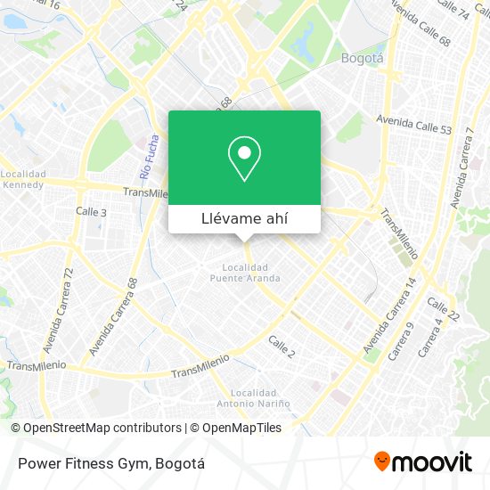 Mapa de Power Fitness Gym