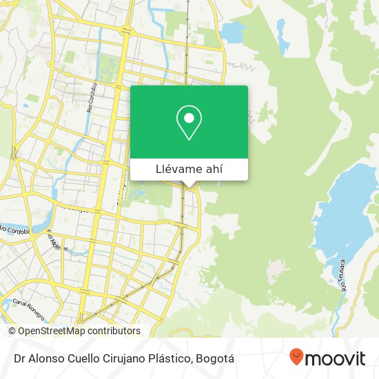 Mapa de Dr Alonso Cuello Cirujano Plástico