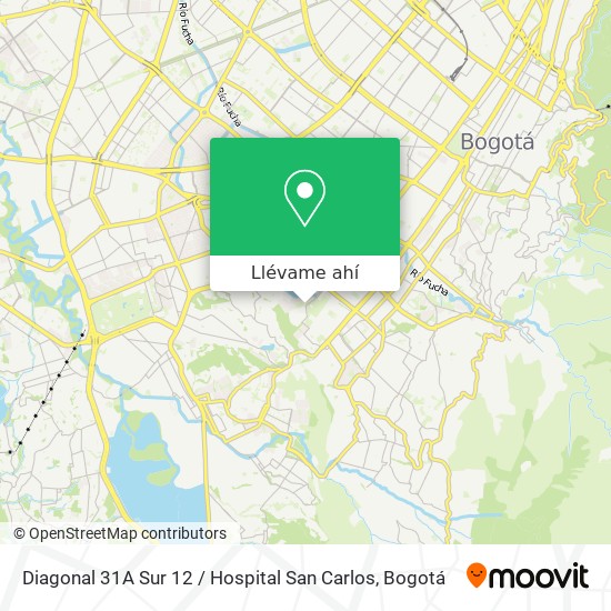 Mapa de Diagonal 31A Sur 12 / Hospital San Carlos