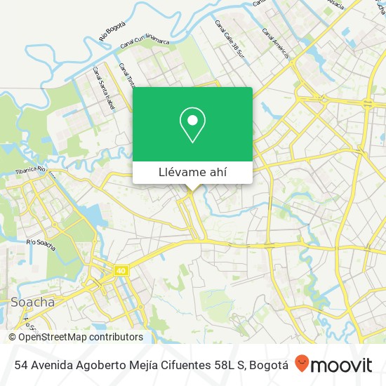Mapa de 54 Avenida Agoberto Mejía Cifuentes 58L S
