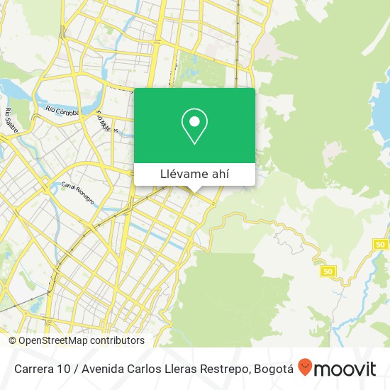 Mapa de Carrera 10 / Avenida Carlos Lleras Restrepo