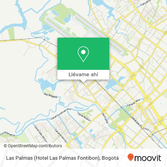 Mapa de Las Palmas (Hotel Las Palmas Fontibon)