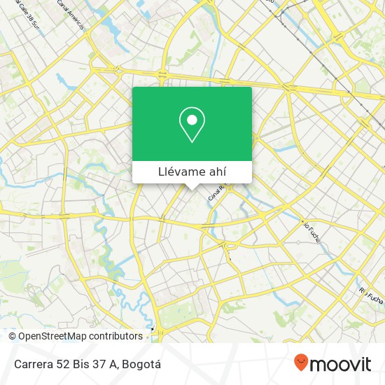 Mapa de Carrera 52 Bis 37 A