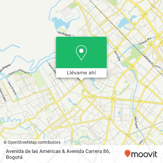 Mapa de Avenida de las Américas & Avenida Carrera 86