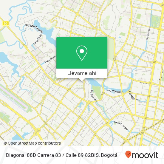 Mapa de Diagonal 88D Carrera 83 / Calle 89 82BIS