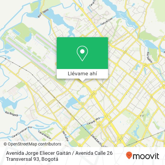 Mapa de Avenida Jorge Eliecer Gaitán / Avenida Calle 26 Transversal 93