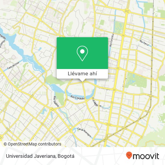 Mapa de Universidad Javeriana