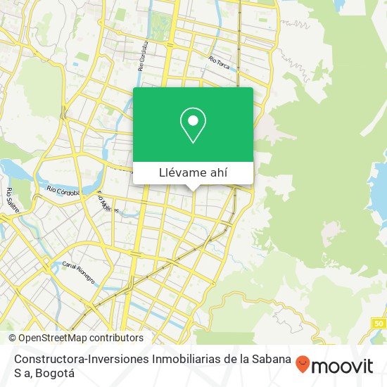 Mapa de Constructora-Inversiones Inmobiliarias de la Sabana S a