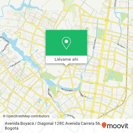Mapa de Avenida Boyacá / Diagonal 128C Avenida Carrera 56