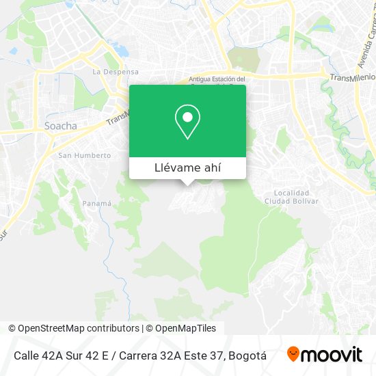 Mapa de Calle 42A Sur 42 E / Carrera 32A Este 37