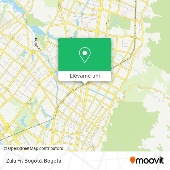 Mapa de Zulu Fit Bogotá