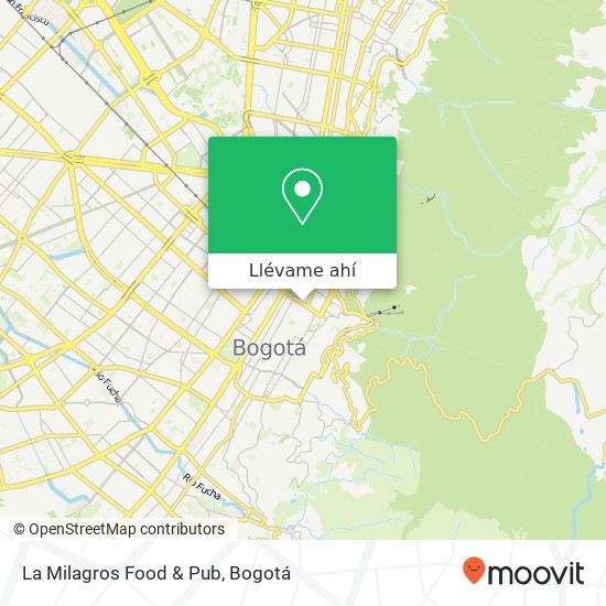 Mapa de La Milagros Food & Pub