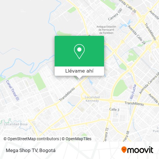 Mapa de Mega Shop TV