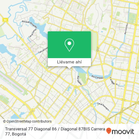 Mapa de Transversal 77 Diagonal 86 / Diagonal 87BIS Carrera 77