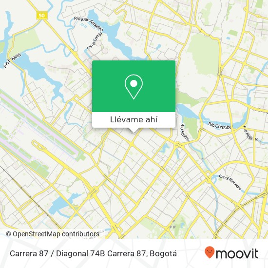 Mapa de Carrera 87 / Diagonal 74B Carrera 87
