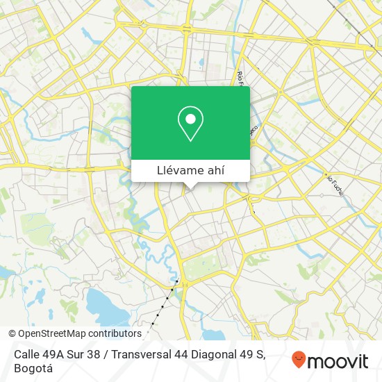 Mapa de Calle 49A Sur 38 / Transversal 44 Diagonal 49 S
