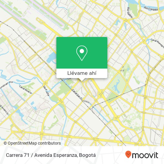 Mapa de Carrera 71 / Avenida Esperanza