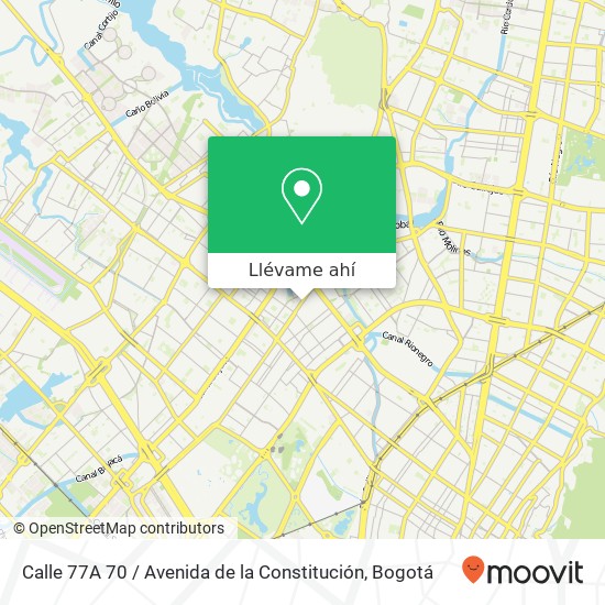 Mapa de Calle 77A 70 / Avenida de la Constitución