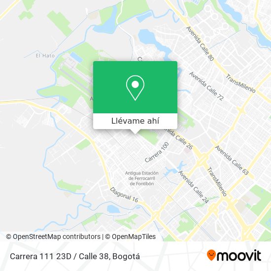 Mapa de Carrera 111 23D / Calle 38