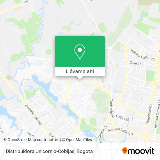 Mapa de Distribuidora Unicornio-Cobijas