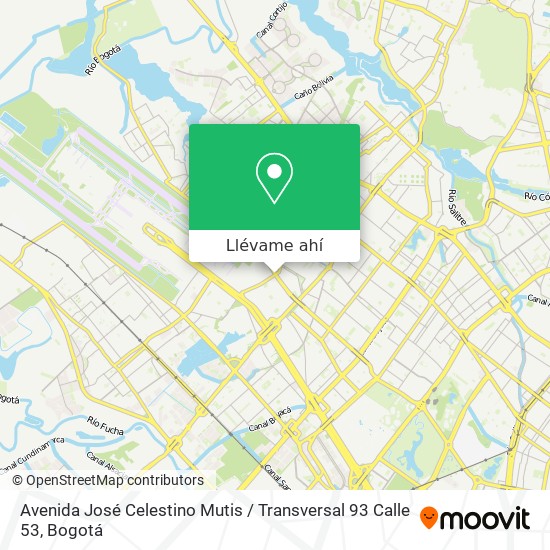 Mapa de Avenida José Celestino Mutis / Transversal 93 Calle 53