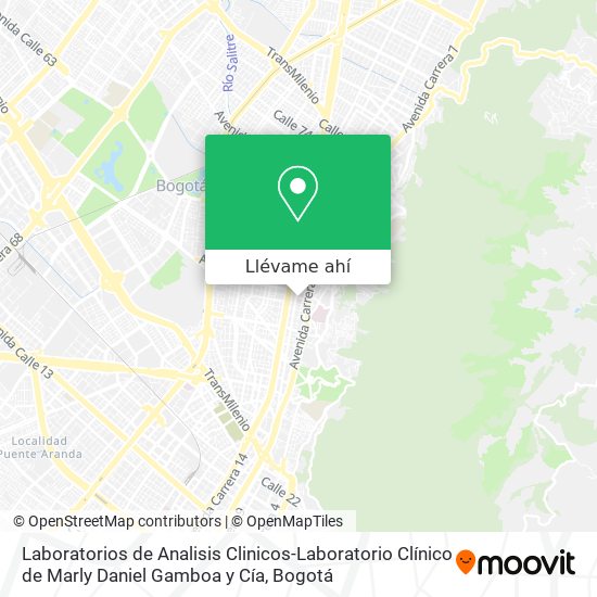 Mapa de Laboratorios de Analisis Clinicos-Laboratorio Clínico de Marly Daniel Gamboa y Cía