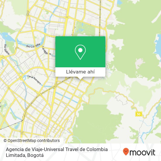 Mapa de Agencia de Viaje-Universal Travel de Colombia Limitada