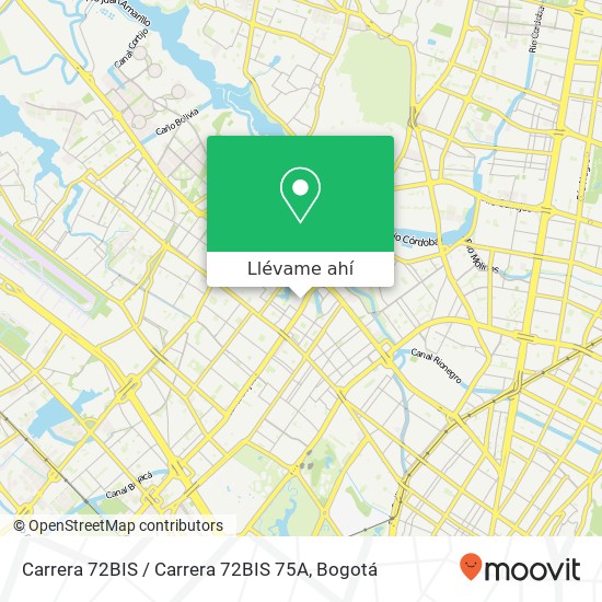 Mapa de Carrera 72BIS / Carrera 72BIS 75A