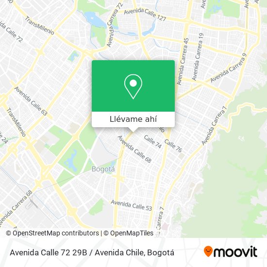 Mapa de Avenida Calle 72 29B / Avenida Chile