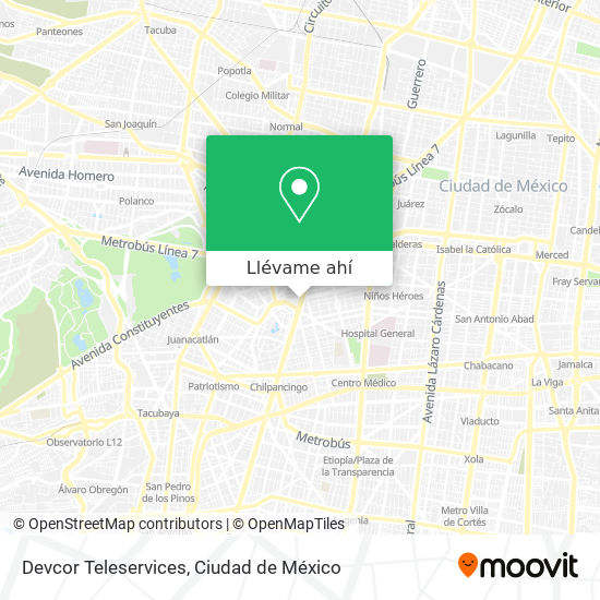 Mapa de Devcor Teleservices