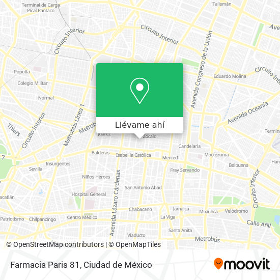 Mapa de Farmacia Paris 81