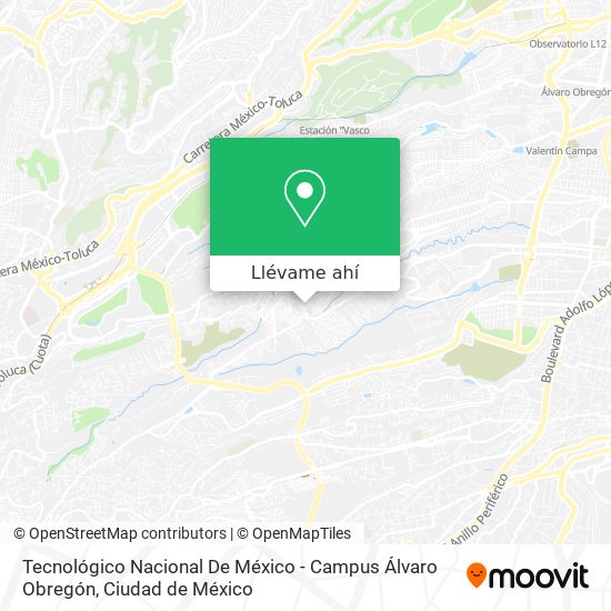 Mapa de Tecnológico Nacional De México - Campus Álvaro Obregón