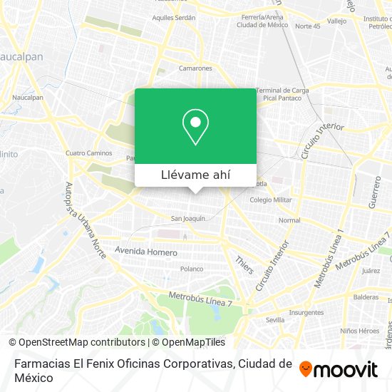 Mapa de Farmacias El Fenix Oficinas Corporativas