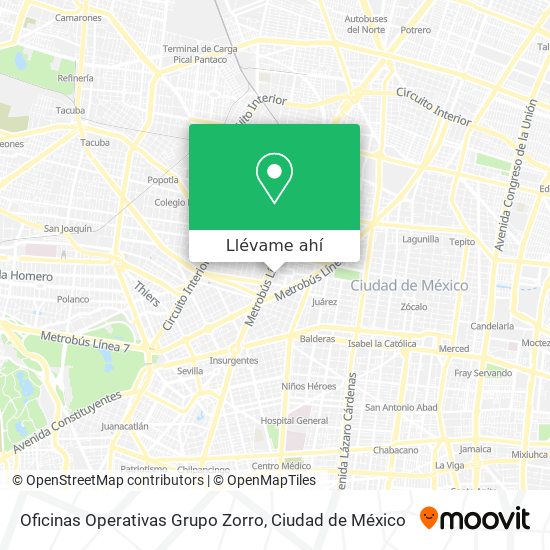 Mapa de Oficinas Operativas Grupo Zorro