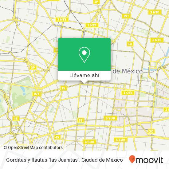 Mapa de Gorditas y flautas "las Juanitas"