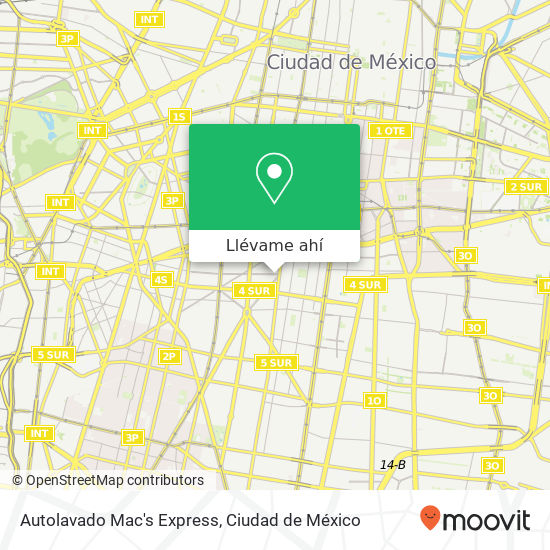 Mapa de Autolavado Mac's Express