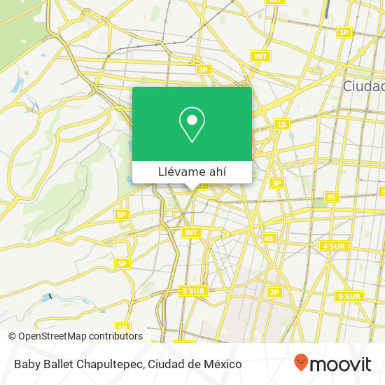 Mapa de Baby Ballet Chapultepec