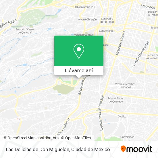 Mapa de Las Delicias de Don Miguelon