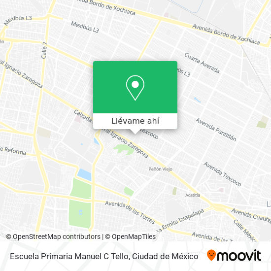 Mapa de Escuela Primaria Manuel C Tello